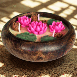 Lotus Pond Luxury Candle Bowl (Size 5 Inch)