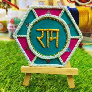 Divine Ram Mandala Decor with Stand (Size 4 Inch)
