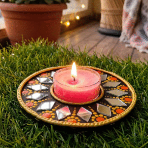 Royal Glow Lippan Tealight Holder (Size 4 Inch)