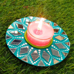 Royal Mint Lippan Tealight Holder (Size 4 Inch)