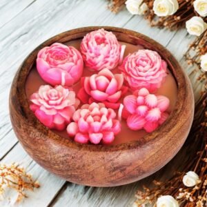 Blush Bloom Luxury Candle Bowl (Size 5 Inch)